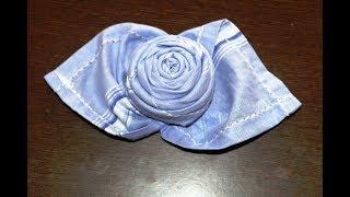 DIY - How to Fold a cloth Handkerchief or Napkin into a Rose.