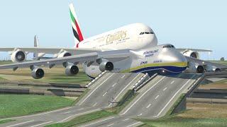 Incredible Takeoff Antonov Transporting Emirates Airbus A380