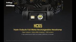 NITECORE HC65  Triple Output Full Metal Rechargeable Headlamp