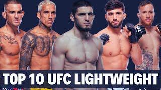 TOP 10 UFC LIGHTWEIGHT FIGHTERS. STRONGEST UP TO 154 lbs