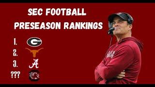 Where does South Carolina football rank in the SEC preseason media poll 2024?