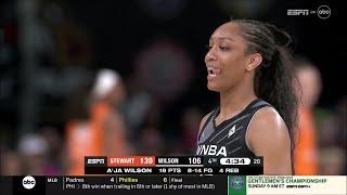  Aja Wilson Dances With Broom & Gets Ball Down From Behind Backboard With It  2023 WNBA All-Star