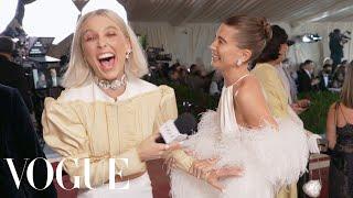 Hailey Bieber Gasped When She Saw Emmas Look  Met Gala 2022 With Emma Chamberlain  Vogue