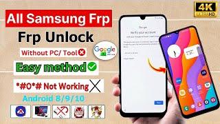 All Samsung Frp Unlock Remove Google Account Android 8910  No Talkback  Google Account Unlock