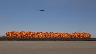 B-1 Lancer bomb run and aileron roll Edwards AFB Airshow 2022