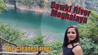 Dawki river Meghalaya NortheastIndia Bangladesh borderUmngot riverMawlynnong VillageCrystalclear