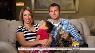 Hero House Cat Saves Boy From Dog Attack - Today Show - May 15 2014