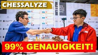 Perfektes Schach?  Caruana vs Tin  Schacholympiade 2024 Budapest Runde 2