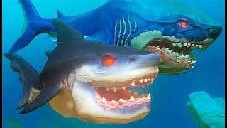 The Apex Megalodon Brothers EAT EVERYTHING - Feed & Grow Fish  HD