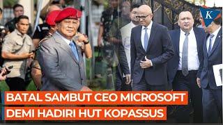 Prabowo Batal Dampingi Jokowi Temui CEO Microsoft Pilih Hadiri HUT Kopassus