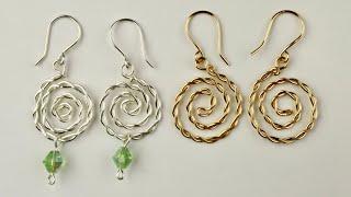 Twisted Wire Spiral Earring Tutorial  Day 8 of the 10 Day Wire Earrings to Make & Sell Challenge