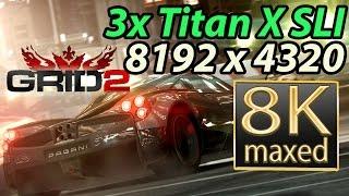 Grid 2 8K gameplay - 3x Geforce Titan X SLI Grid2 8K benchmark