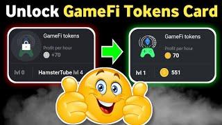 How to unlock GameFi tokens card hamster kombat  Unlock daily combo card GameFi tokens