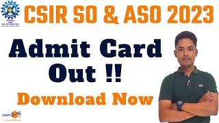 CSIR Exam Admit Card Out II CASE 2023 II By Vikram Sir