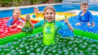 Vania Mania Kids Four Colors Water Balloons Challenge