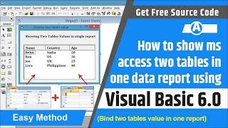 How to show MS access two tables in one data report using visual basic 6  Join two tables in vb6