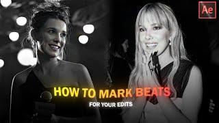 how to mark audio beats after effects