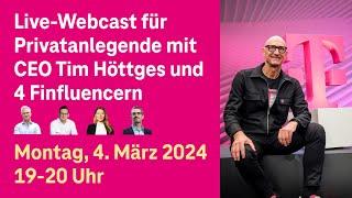 Deutsche Telekom Live-Webcast für Privatanlegende am 4. März 2024