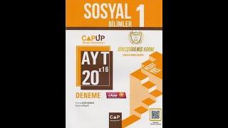 Çap Yayınları AYT Sosyal Bilimler 1 20 X 16 Up Deneme