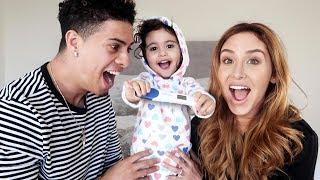 MOMMY AND DAUGHTER SURPRISE DADDY WITH PREGNANCY ANNOUNCEMENT SPEECHLESS