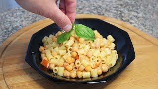 Canned Pasta and Chickpeas   Ready in 10 minutes Delicious Fast and Healthy   #20