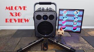 MLOVE X30 Karaoke Speaker System Review   2 Wireless Mics 200w Peak BT5.0 10 Hr Battery