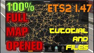 How to open 100% map in ETS2 Full Map Discovered Guide and files ETS2 1.47