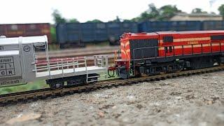 WDG3A Alco Ho Scale Model Locomotive   Running with Indian Frieght Train