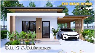 Beautiful Tiny House Design  5m x 7.5m House plan  Dream house 