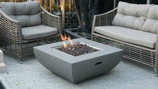 Modeno Westport Square Propane  Natural Gas Fire Table - Available at Pool Supplies Canada.ca