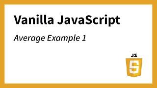 Average Example 1 JavaScript