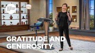 Gratitude and Generosity  Joyce Meyer  Enjoying Everyday Life Teaching