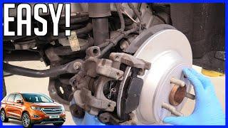 How to Replace Rear Brake Pads and Rotor Ford Edge 2015-2023  Sizes and Torque Specs