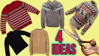 ESKİ KAZAKLARLA NELER YAPILABİLİR? 4 Geri Dönüşüm Fikri  Recycling Of Old Sweaters  DIY  Ideas