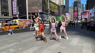 South Korean Girl Dancing Band Takes Over Times Square New York City #timessquare #newyork #nyc