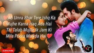 Tere pyaar mein song lyrics- Tu Jhoothi main MakkarArijit SinghNikhita gandhiRanbir Shradha .