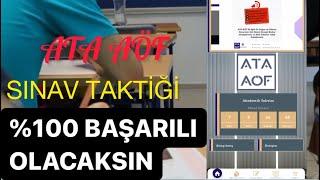 ATA AÖF SINAVLARINA NASIL ÇALIŞMALIYIZ ? %100 BAŞARILI ÇALIŞMA TAKTİĞİ