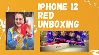 Apple IPhone 12 UNBOXING RED NO BAKWAAS SEEDHA UNBOXING NO TALKING lovely color