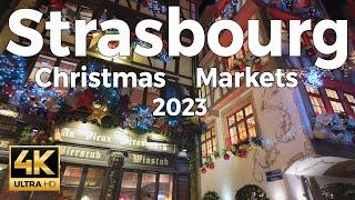 Strasbourg Christmas Markets 2023 France Walking Tour - With Captions