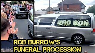 Rob Burrows Funeral Luxury Cars Lead the Way as Public Lines the Route