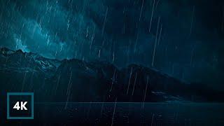 HEAVY RAIN & Wind in Mountains  Sleep Fast to Heavy Rain No Thunder over a Lake