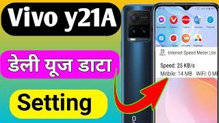 Vivo y21a daily use data show setting  Vivo y21a mobile me daily use data show kaise kare