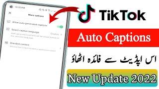 TikTok Auto Generate Captions  TikTok Video Per Captions Kaise Add Kare  TikTok New Update 2022