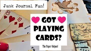 GOT PLAYING CARDS? How to Make Playing Card Pockets Junk Journal Ideas The Paper Outpost 