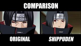 Itachi VS Sasuke - Naruto Original VS Shippuden Comparison Side by Side