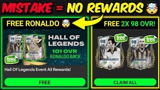 FREE 2X 98 OVR Players  101 RONALDO BACK - HALL OF LEGENDS EVENT  Mr. Believer