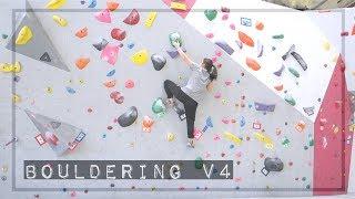 Bouldering Session  Climbing V4  shortpeoplebeta