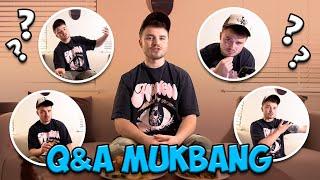 Q&A MUKBANG *ANSWERING SPICY QUESTIONS*