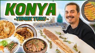 Konyada Ne Yenir Ne İçilir ? Yemek Turu + Çatalhöyük 2024 Yağ Somunu Bamya Çorbası Etli Ekmek