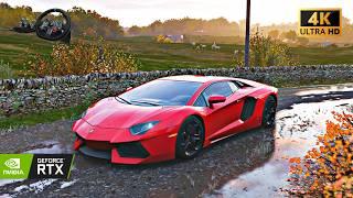 1050HP Lamborghini Aventador  Forza Horizon 4  Logitech g29 Gameplay 4k